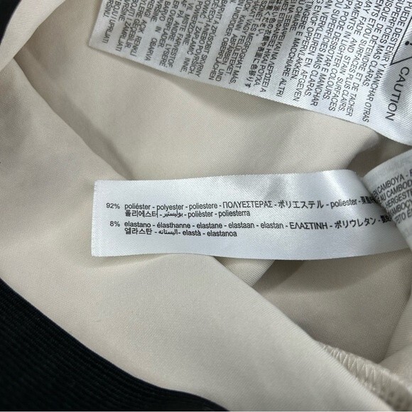 ZARA faux patent leather black & white leopard print pull on pants size XS - Picture 10 of 10